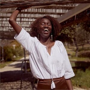 MARY WHITE BLOUSE $160 MSRP